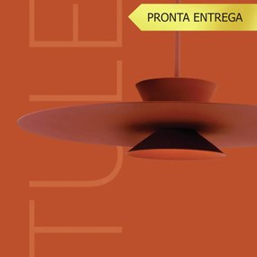 Pendente Tule Ø50X25Cm 1Xmr16 - Usina 25120/50 (TC-F - Terracota Fosco, Igual a Cor 1)