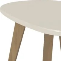 Mesa de Centro Orgânica 90cm Para Sala Cassia Off White A09 - Mpozenat