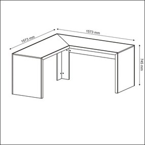 Mesa De Escritório Escrivaninha De Canto Home Office Nogal