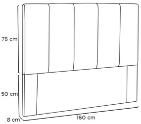 Cabeceira Queen Australia 160cm Veludo - ADJ Decor