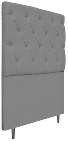 Cabeceira Estofada Liverpool 90 cm Solteiro Corano Cinza - ADJ Decor