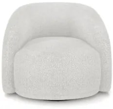 Poltrona Decorativa Orgânica Giratória Kit 2 Lya Z32 Boucle Branco - M
