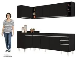 Armário de Cozinha Modulado de Canto Direito 5 Peças CP43 Balcão sem T