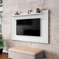 Painel Suspenso Para TV Até 50 Pol. Prateleira Flex Kenzo Branco - Bec