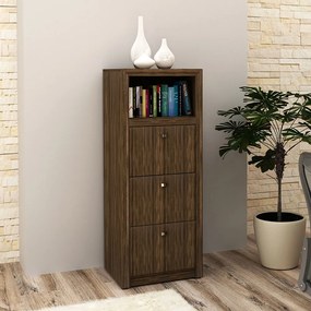 Armário Arquivo para Escritório Home Office ME4118 MDP Nogal G69 - Gran Belo