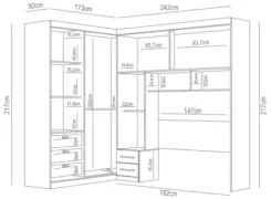 Guarda Roupa Casal Modulado Completo Lorena Z17 Branco - Mpozenato