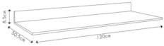 Tampo Para Balcão de Cozinha 120cm Branco     - Lumil Móveis