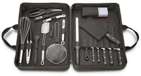 Kit para Chefs Tramontina em Aço Inox Cabo de Policarbonato e Fibra de Vidro com Maleta 20 Peças 24099027