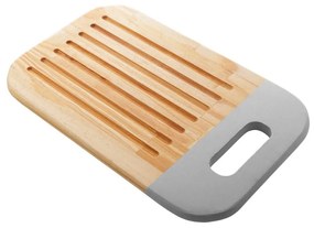 Migalheira Madeira Com Alça Laqueada Pinus Cinza 40x25x2cm 13341 Woodart