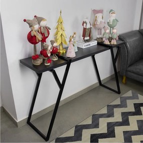 Aparador Sala Industrial Brooklyn Base Metal Preto L06 - D'Rossi