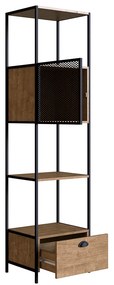 Estante 02 Portas New 180 cm Vermont e Preto - D'Rossi