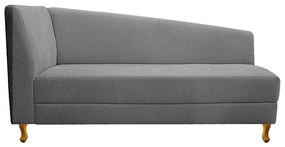 Recamier Valéria 185cm Lado Direito Suede Cinza - ADJ Decor