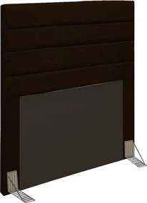 Cabeceira Solteiro Cama Box 90cm para Quarto Rubi Suede M11 - D'Rossi - Marrom