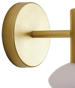 Arandela Sakai Ø12X18X15,5Cm 1Xg9 Vidro Disco Asteroide / Haste Fixa |... (BT - Branco Texturizado, FOSCO)
