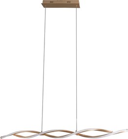 Pendente Led Metal E Silicone Dourado 30W 3000K Flow