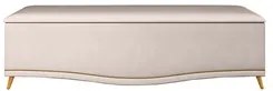 Calçadeira Baú Casal 140cm com Tachas Imperial Veludo J02 Bege - Mpoze