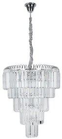 Pendente Cristal Cromado E14 5w Versailles