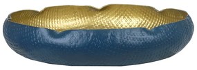 Centro de Mesa Decorativo Aluminio Azul Com Dourado - D'Rossi
