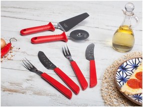 Kit para Pizza Tramontina com L&acirc;minas em A&ccedil;o Inox e Cabos de Polipropileno 14 Pe&ccedil;as Vermelho