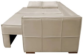 Sofá Cama Ferrari Retrátil e Reclinável 2,15m Veludo Nude