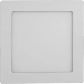 Plafon Led De Embutir Quadrado Branco 12W Panel - LED BRANCO QUENTE (3000K)