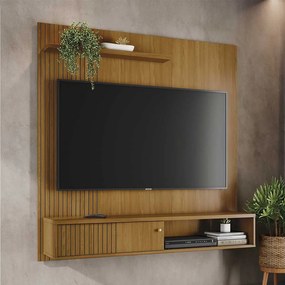 Bancada Suspensa Away MDP Pintura UV 1 Porta Deslizante até 65 Cumaru G97 - Gran Belo