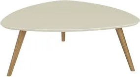 Mesa de Centro Unique em MDF Louro Luna Pés em Madeira Marin