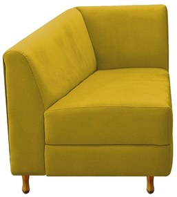 Recamier Valéria 160cm Lado Esquerdo Suede Amarelo - ADJ Decor
