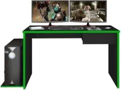Mesa Gamer Para Computador e Estudo Gelius M09 Preto/Verde - Mpozenato