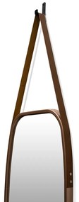 Espelho Decorativo Retangular com Moldura de Plastíco Rosê Alça Caramelo 65x43,5 cm - D'Rossi