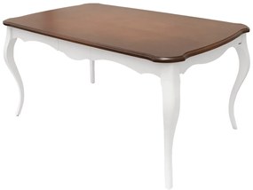 Mesa de Jantar Vintage - 8 Lugares - 2,2m - Branca com Tampo Vintage Provençal Kleiner
