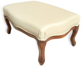 Puff Marquesa Madeira Maciça Design Clássico Peça Artesanal