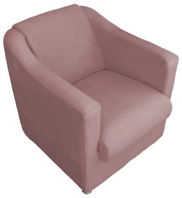Poltrona Decorativa Cecilia Suede Crepe