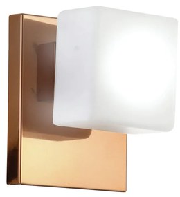 Arandela Cubo Flat Led Integrado 5,5W 2700K 12X9X12Cm Metal E Vidro |... (CHAMPANHE, 220V)