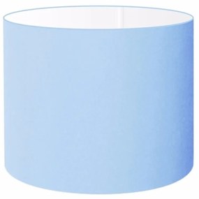 Cúpula em tecido cilíndrica abajur luminária cp-4099 40x25cm azul bebê
