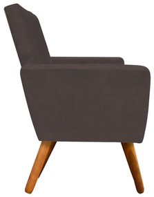 Namoradeira Nina Suede Pés Palito Castanho D'Rossi - Marrom