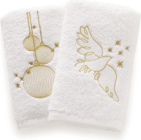 Jogo 2 Lavabos Trussardi 100% Algodão Lume Branco