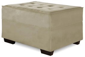 Puff Decorativo Coímbra 60x80 Suede Nude