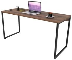 Mesa de Escritório Office 150cm Estilo Industrial Prisma C08 Nogal - M