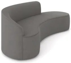 Sofá 4 Lugares Para Sala 220cm Orgânico Wendi Suede Grafite I01  - Mpo