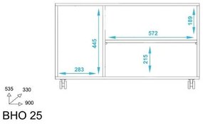 Armário Aparador Buffet 3 Portas Bp Fosco Bho25 - Branco