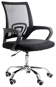 Cadeira de Escritório Itália Giratória - Preta