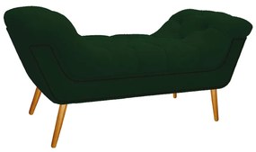 Kit Cabeceira e Calçadeira Veneza 100 cm Solteiro Suede Verde - ADJ Decor