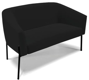 Namoradeira e 2 Poltronas Pé de Ferro Preto Stella Linho D03 - D'Rossi - A79 Preto