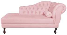 Recamier Diana 140cm Lado Esquerdo Suede Rosa Bebê - ADJ Decor