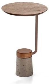 Mesa Lateral Pierre Baixa Amêndoa Base Concreto Corda - 78929 Sun house