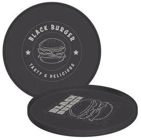Prato Tramontina Black Burger em Polipropileno Cinza 20 cm