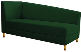 Recamier Valéria 185cm Lado Direito Suede Verde - ADJ Decor