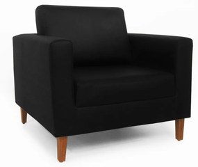Poltrona Decorativa Gabriela Suede Preto
