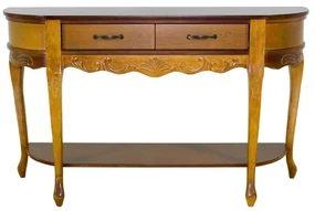 Aparador com 2 Gavetas e Prateleira Entalhado - Wood Prime NP 33233